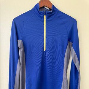 Patagonia Blue Mesh-Back Long Sleeve Quarter-zip, S